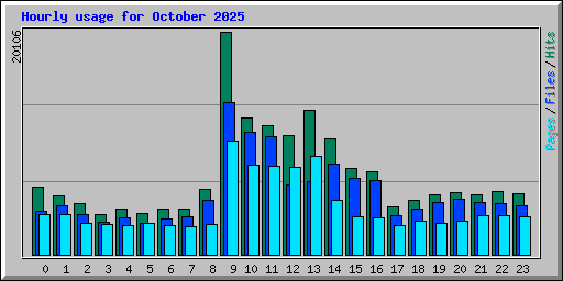 Hourly usage for October 2025